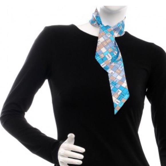 Hermes Accessories - Hermes Classic Silk Twilly - Never Worn